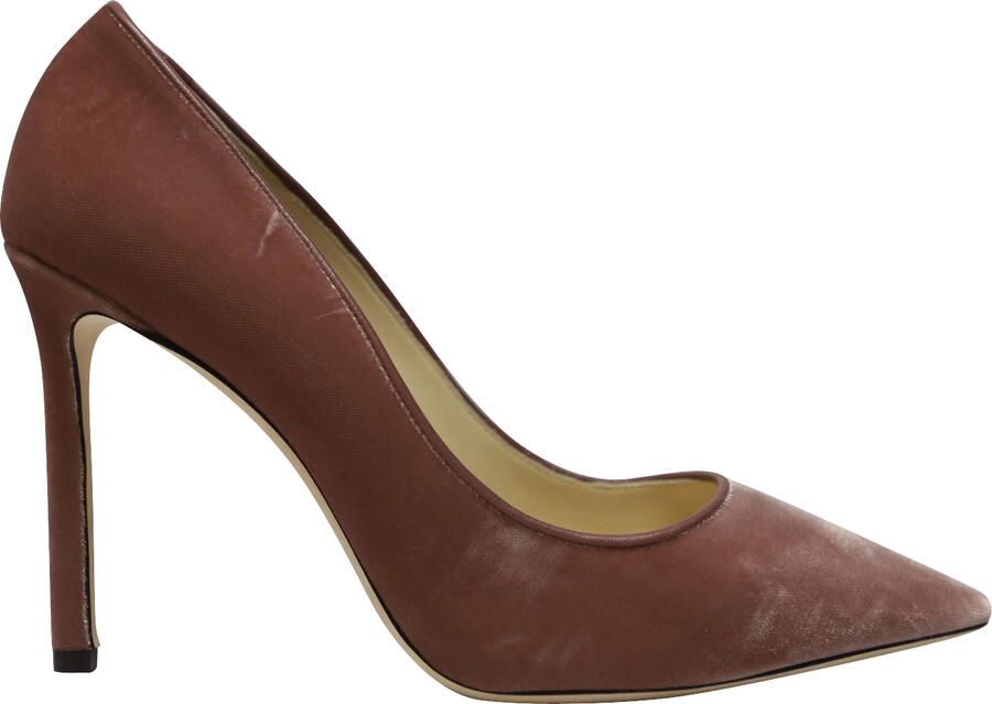 Jimmy Choo Romy 100 Pumps in Roze Velvet