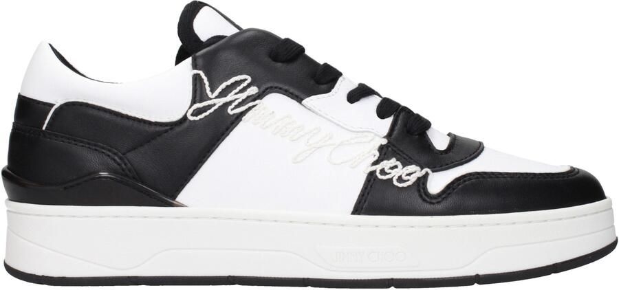 Jimmy Choo Zwarte Leren Sneakers