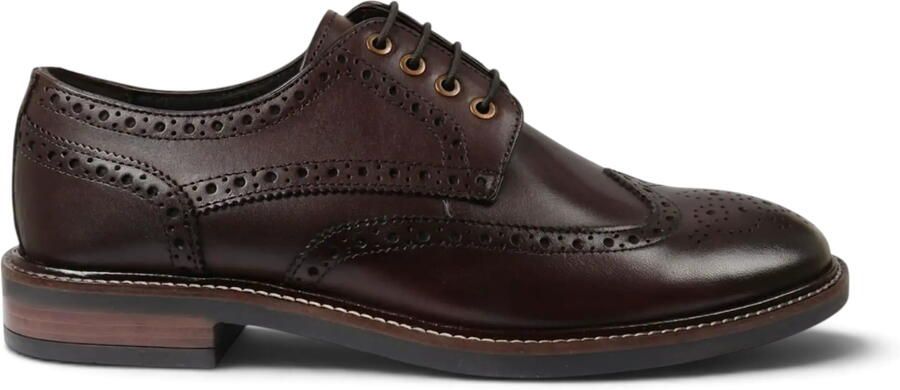 John White Heren Bruine Leren Wingtip Brogue Veterschoenen Stokes
