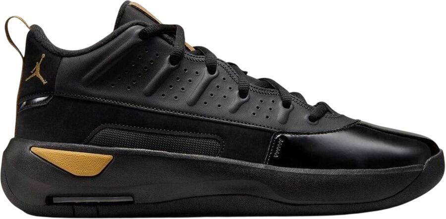 Nike Air Jordan Max Aura 7 leren basketbalschoenen voor heren (Zwart Goud)