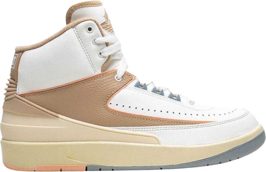 Nike Heren Air Jordan 2 Retro Leren Trainers (Wit Tan)