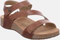 Josef Seibel Tonga 25 Kameel Bruin Tan Leer Tussenstuk Heren Sandalen - Cognac