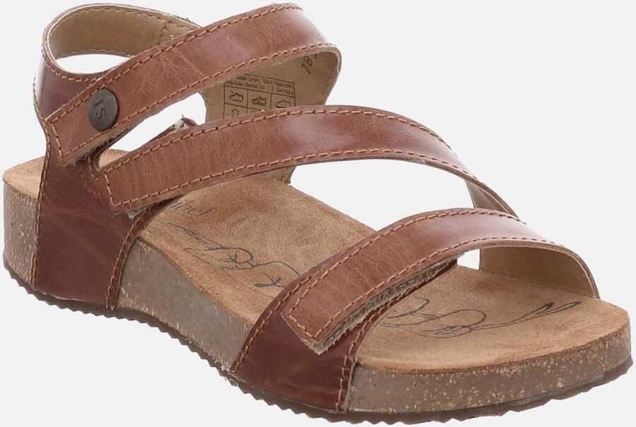 Josef Seibel Tonga 25 Kameel Bruin Tan Leren Tiener Dames Sandalen