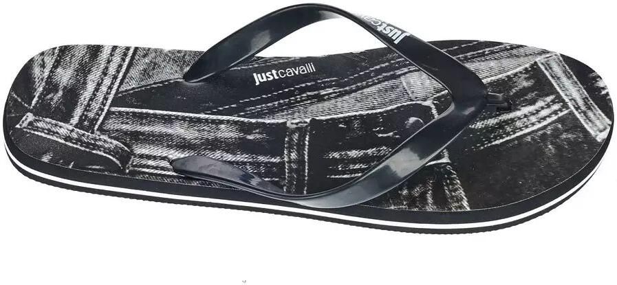 Just Cavalli Denim Print Slippers Ju22576