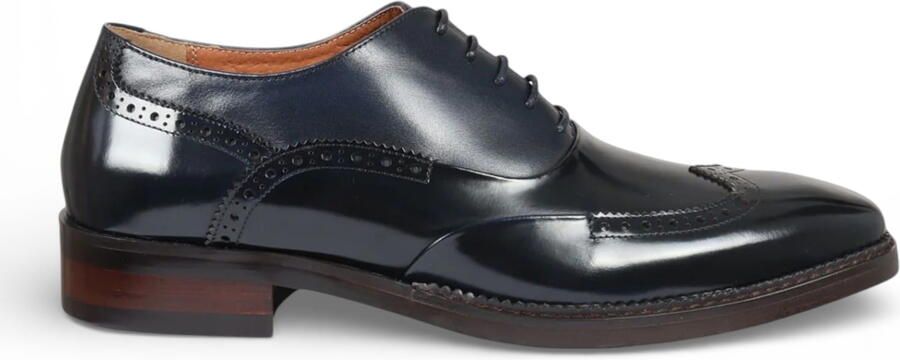 Justin Reess herenbrogues van zwart lakleer Harry
