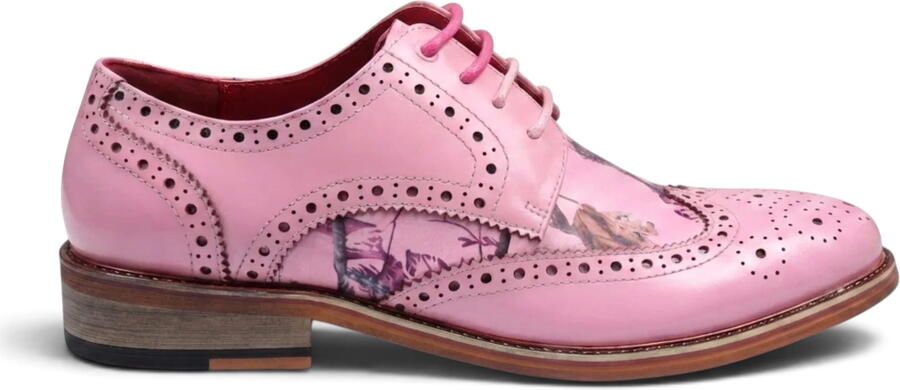 Justin Reess Roze Gebloemde Brogues Heren Wolf