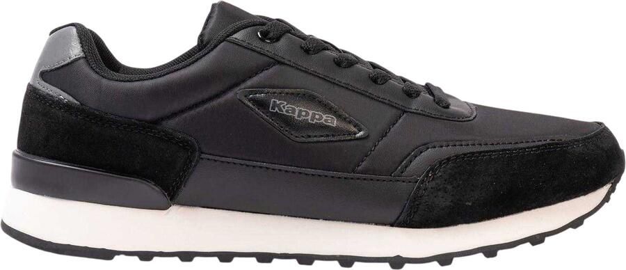 Kappa Heren Suède Platte Sneakers (Zwart)