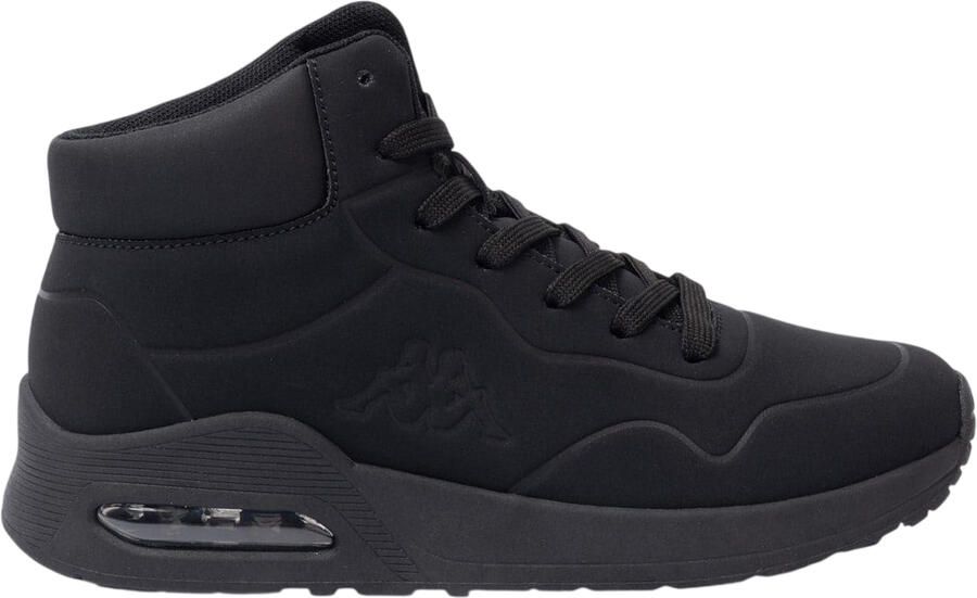 Kappa Kinderen Bolla Synthetisch Leren Hoge Sneakers (Zwart)