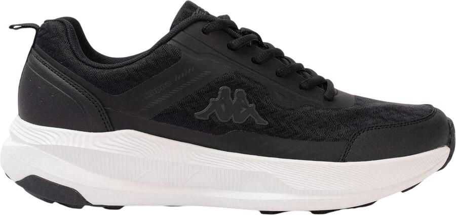 Kappa Lage sneakers voor heren met Ripa-logo (Zwart Wit)
