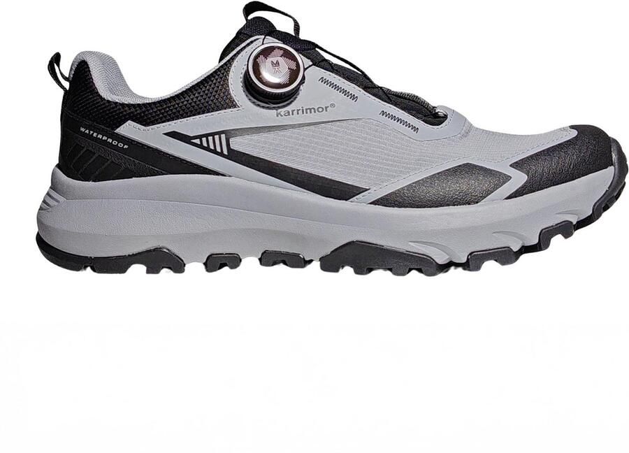 Karrimor Heren Aspect Leren Laaggesneden Waterdichte Wandelschoenen (Zwart Grijs)
