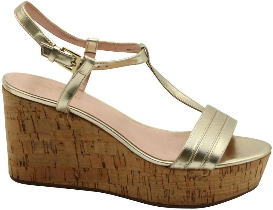 Kate Spade Metaalgele Wedge Sandalen