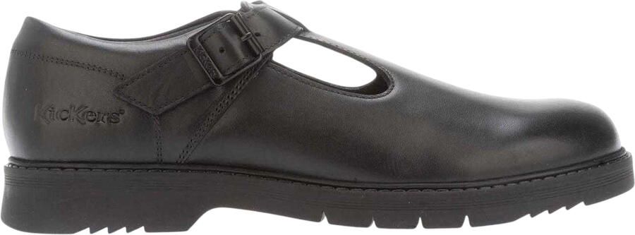 Kickers Dames Finley Leren T-Bar Formele Schoenen (Zwart)