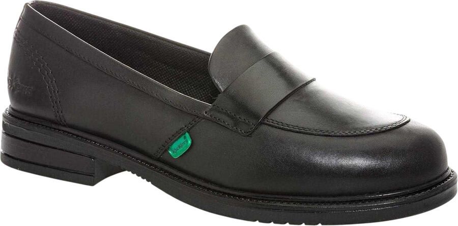 Kickers Dames Lach Leren Loafers (Zwart)