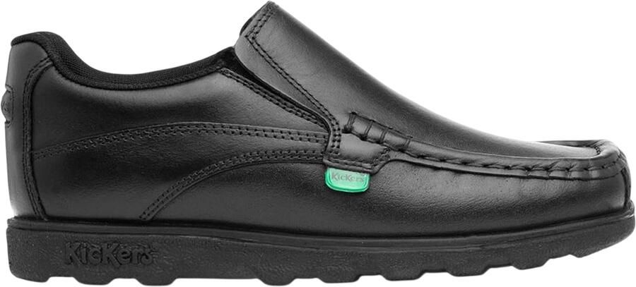 Kickers Fragma leren schoolschoenen voor jongens (Zwart)