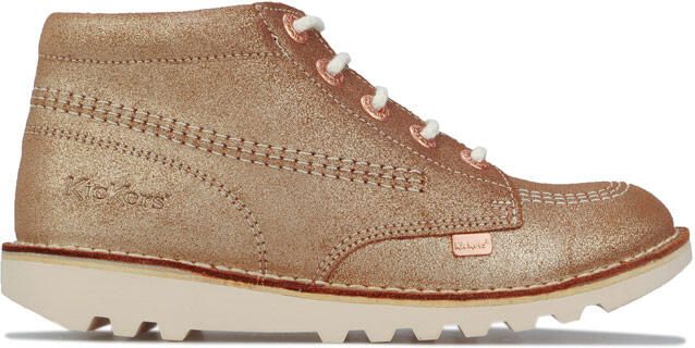 Kickers Girl's Junior Kick Hi Suede Boots in Tan