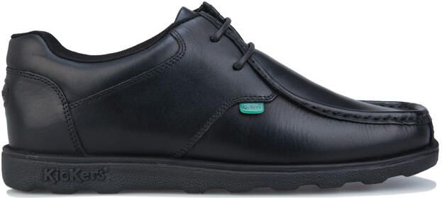 Kickers Nieuwe heren zwarte fragma veterende casual schoenen.