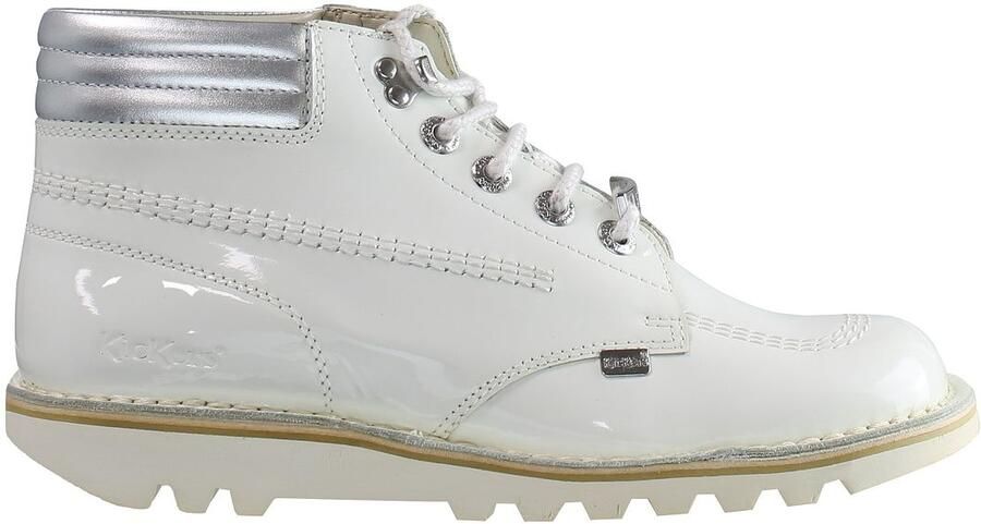 Kickers Throwback Enkellaarsjes Dames Wit