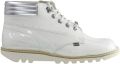 Kickers Throwback Enkellaarsjes Dames Wit - Wit
