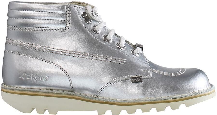Kickers Throwback Enkellaarsjes Dames Zilver