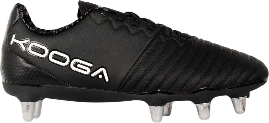 Kooga Mens Power SG leren rugbyschoenen (Zwart Wit)