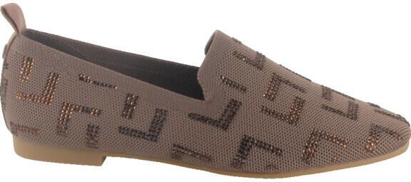 La strada 2131884-6020 brown dames instappers gekleed