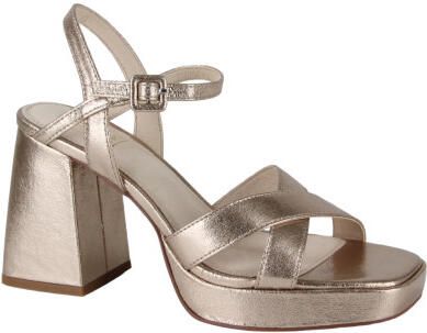 La strada 2201027-1643 gold dames sandalen gekleed