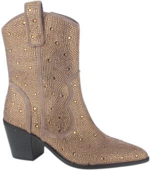 La strada 2303493-2225 dk taupe dames enkellaarzen gekleed