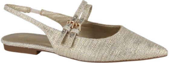 La strada 2401666-4343 gold dames instappers gekleed