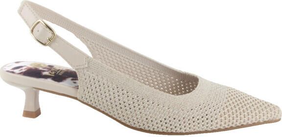 La strada 2403346-4021 gold knitted dames pumps