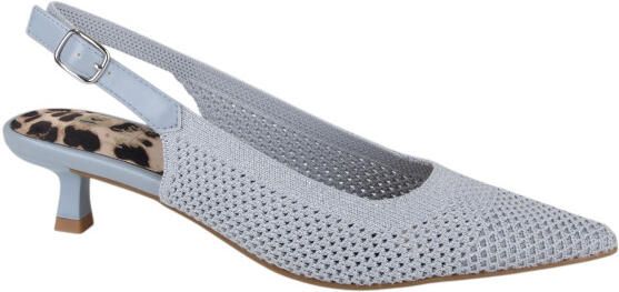 La strada 2403346-4502 lt grey silver knitted dames pumps