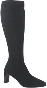 La strada 2404538-4500 black silver knitted dames laarzen gekleed