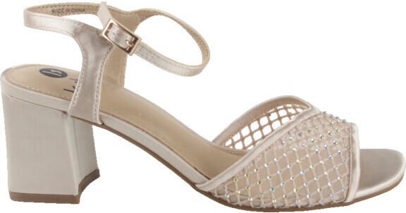 La strada 2501273-4043 champagne dames sandalen gekleed