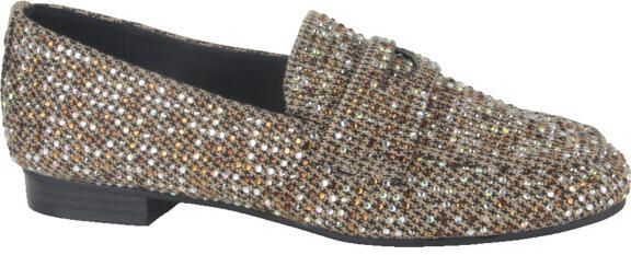 La strada 2504653-4025 taupe dames instappers gekleed