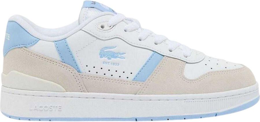 Lacoste T-Clip Set Leren Trainers (Wit blauw)