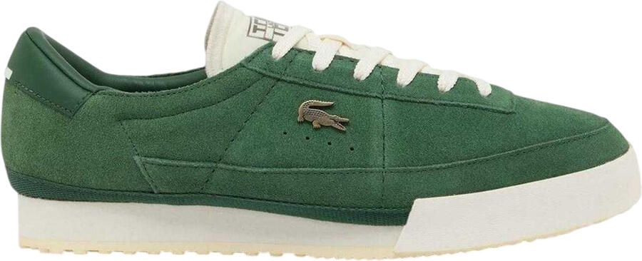 Lacoste Heren Aura Retro Leren Sneakers (Groen Wit)
