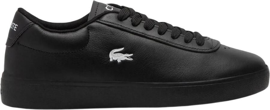 Lacoste Heren Baseshot Evo platte sneakers van krokodillenleer (Zwart)