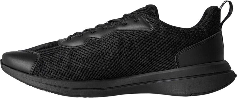 Lacoste Heren Neo Runbase Leren Sportschoenen (Zwart)