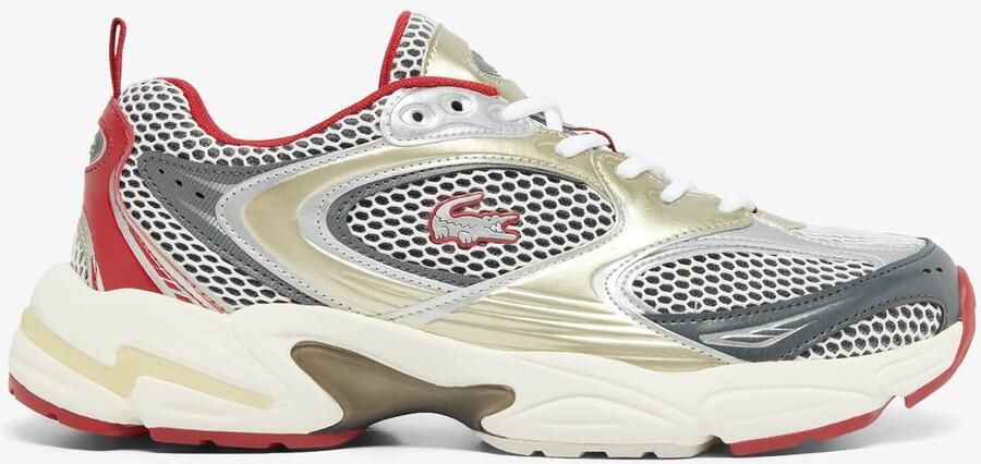 Lacoste Heren Storm 96 2K Synthetisch Leer Trainers (Rood)