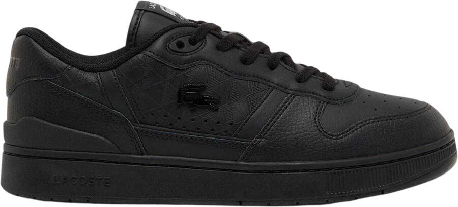 Lacoste Heren T-Clip Set Leren Trainers (Zwart)