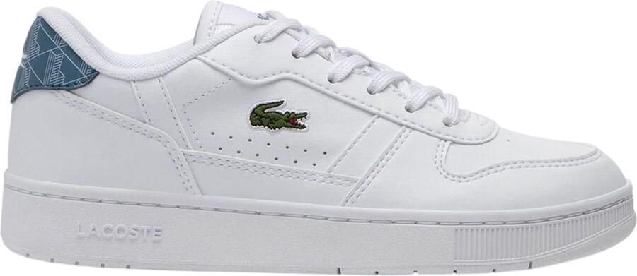 Lacoste Kinder Kinder T-Clip Set Leren Trainers (Wit blauw)