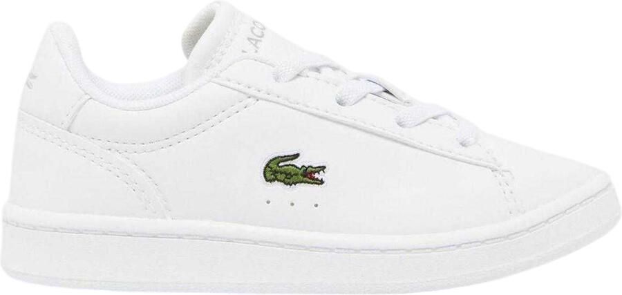 Lacoste Kindersneakers met geborduurd logo uit de Carnaby-collectie (Wit)