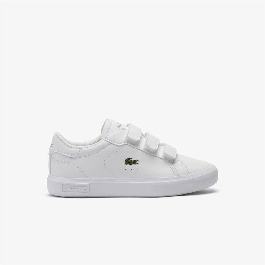 Lacoste Powercourt Trainers voor kinderen (Wit)
