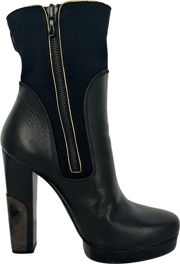 Lanvin Pre-owned Lanvin enkellaarsjes van zwart leer