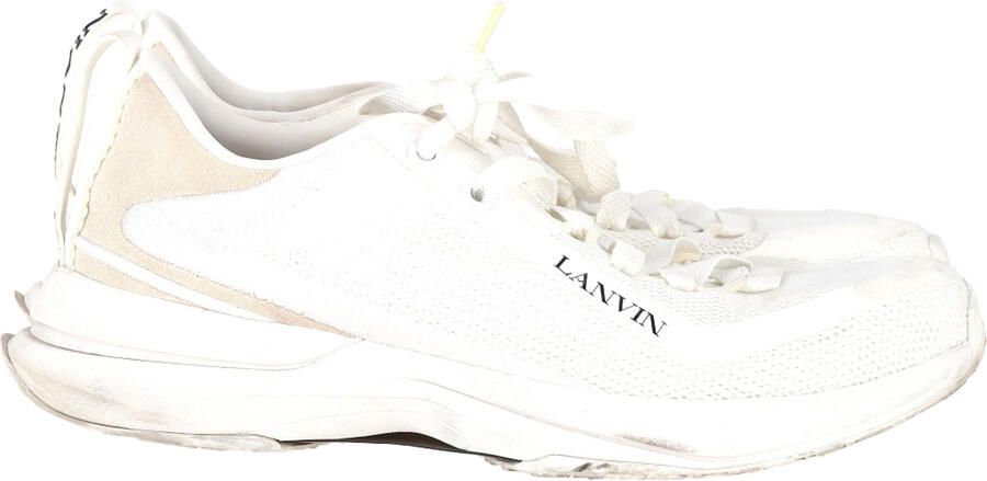 Lanvin Pre-owned Lanvin L-I Veterschoenen in Witte Mesh