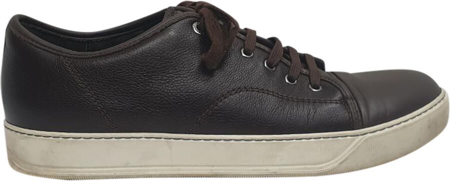 Lanvin Pre-owned Lanvin Lage Sneakers in Bruin Leer