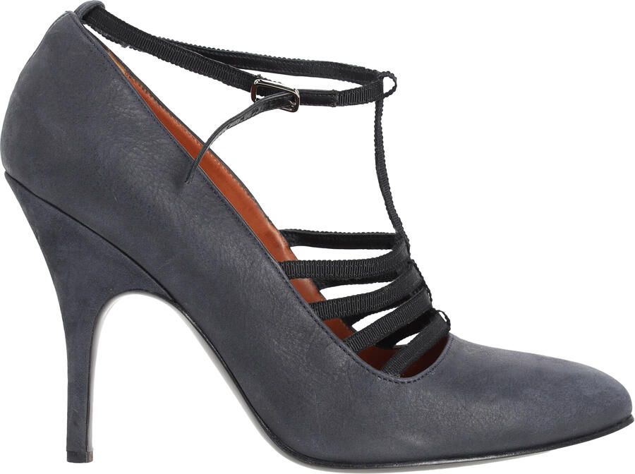 Lanvin Pre-owned Lanvin Strappumps in donkergrijs leer