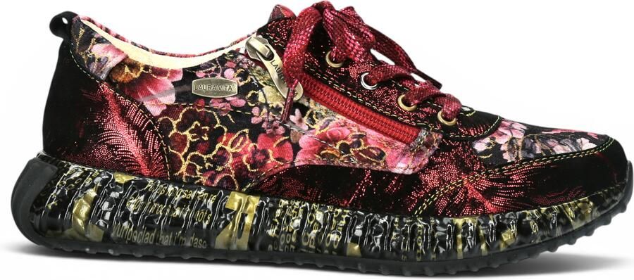 Laura vita Goth Victoriaans Bloemenrood Leren Sneaker voor vrouwen Burton-43