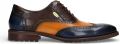 Laura vita Lorenzo Conti Heren Brogue Oxford Schoenen van Blauw Bruin Leer Antonin 01 - Blauw