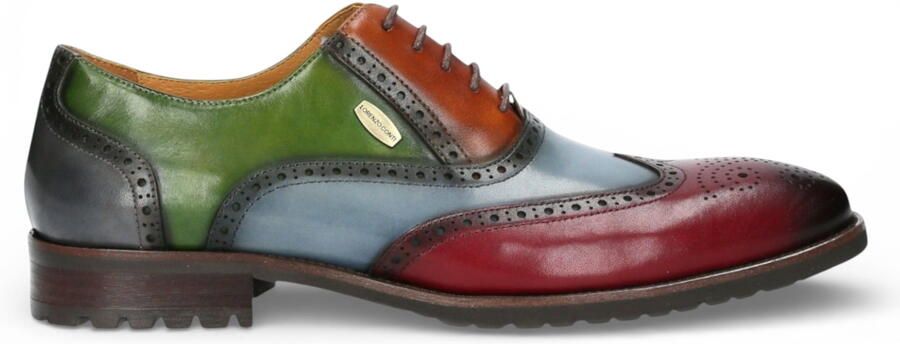 Laura vita Lorenzo Conti Heren Brogue Oxford Schoenen Zwart Bordeauxrood Leer Antonin 01