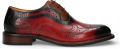 Laura vita Lorenzo Conti Heren Rode Zwarte Leren Brogue Oxford Laken Schoenen Ayan-01 - Rood